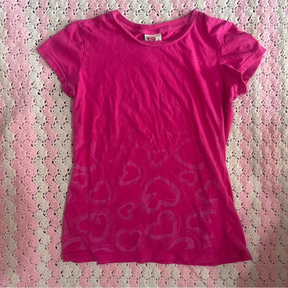 pink roxy tee